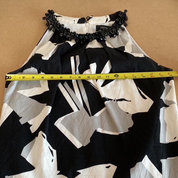 Chetta B sunhee Dress. Size 10. Black and White Print - Picture 11 of 11